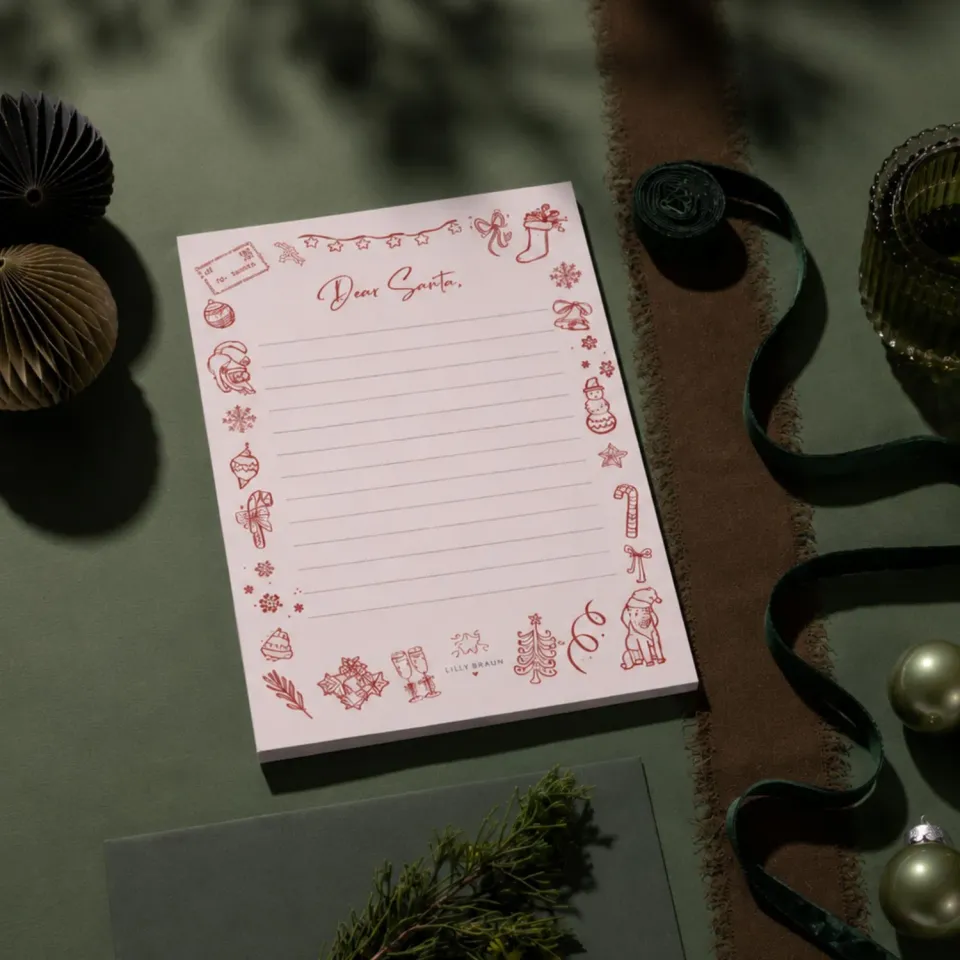 Lilly Braun Dear Santa 3007 notitieblokje A6 kerst