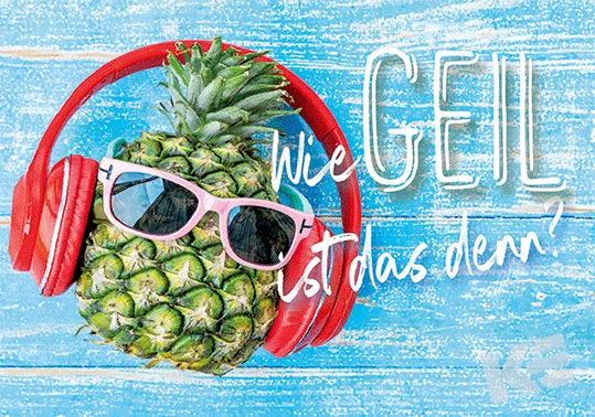 Kurt Eulzer 30-2376 postkaart ananas 3D 1 stuk