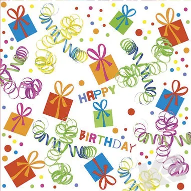 Kurt Eulzer 09-4019 servetten happy birthday 33 cm