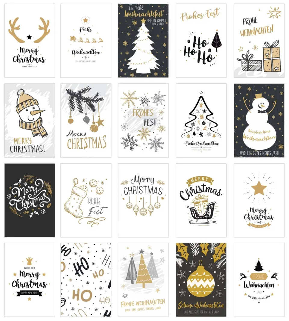 Edition Seidel Set 21108 kerstkaarten 20 stuks met envelop