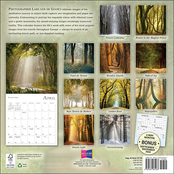 Sellers Publishing Enchanted Pathways 2027 wandkalender bos