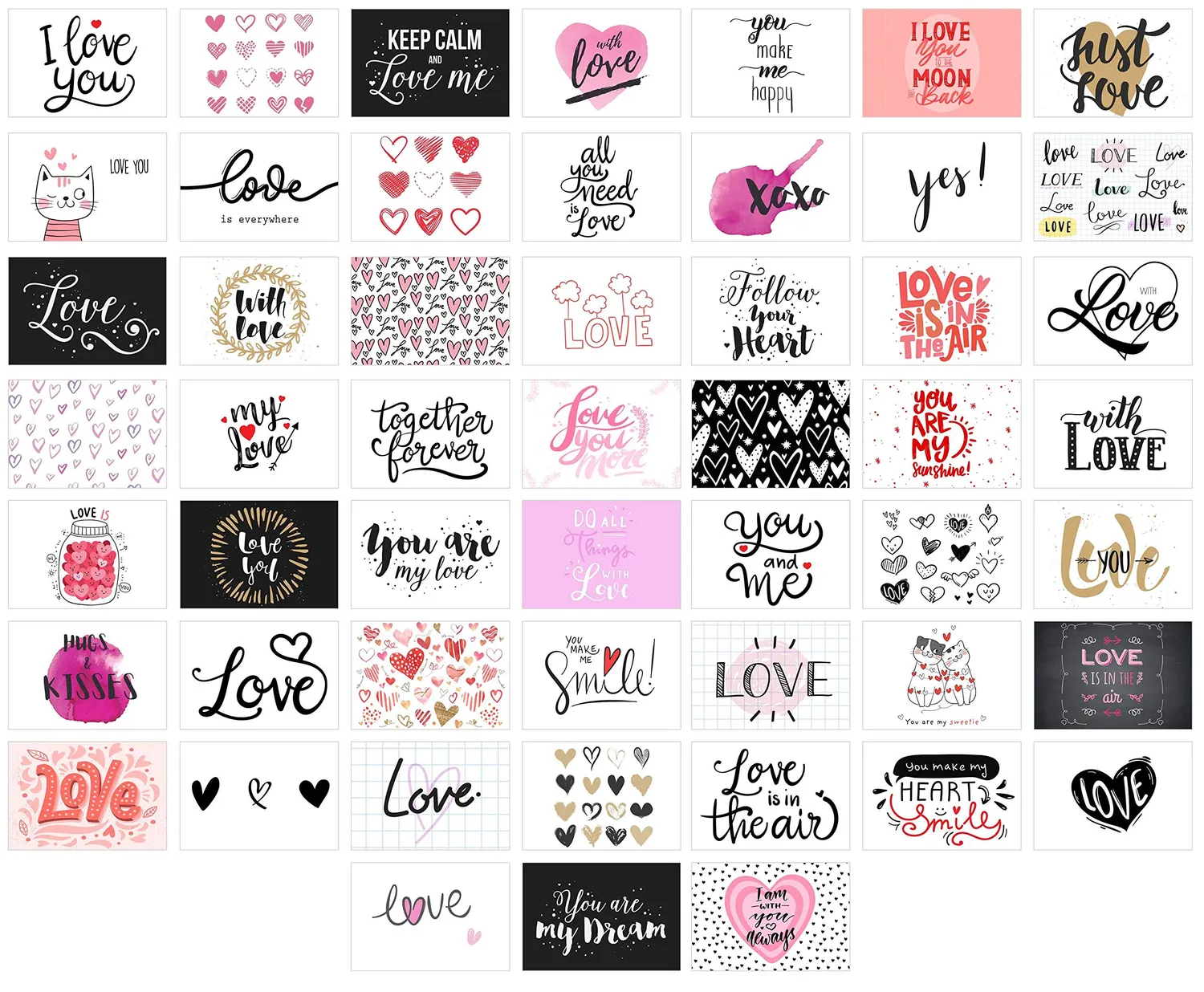 Edition Seidel huwelijk postkaarten set 52 stuks A6 liefde
