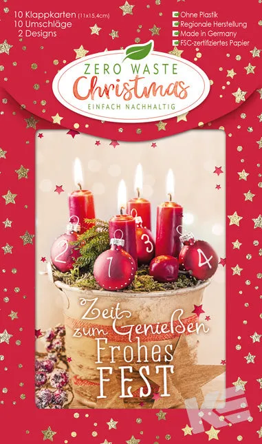Kurt Eulzer 22-5793 kerstkaarten set van 10 Zero Waste