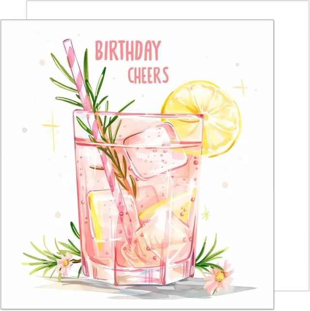 Edition Seidel GQ242 verjaardagskaart cocktail roze