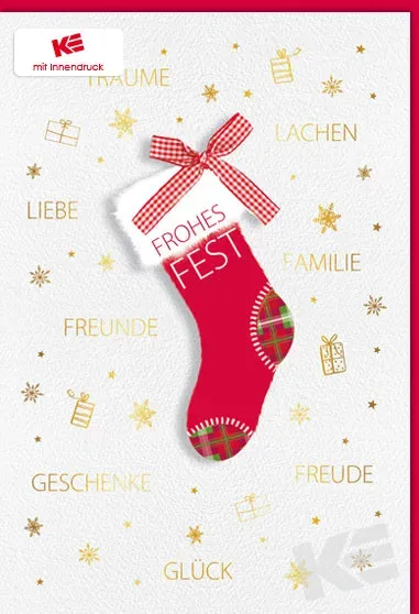 Kurt Eulzer 22-1182 kerstkaart VK1 met reliëf