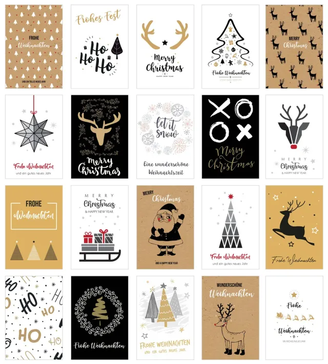 Edition Seidel 20679 kerstkaarten set 20 stuks met envelop