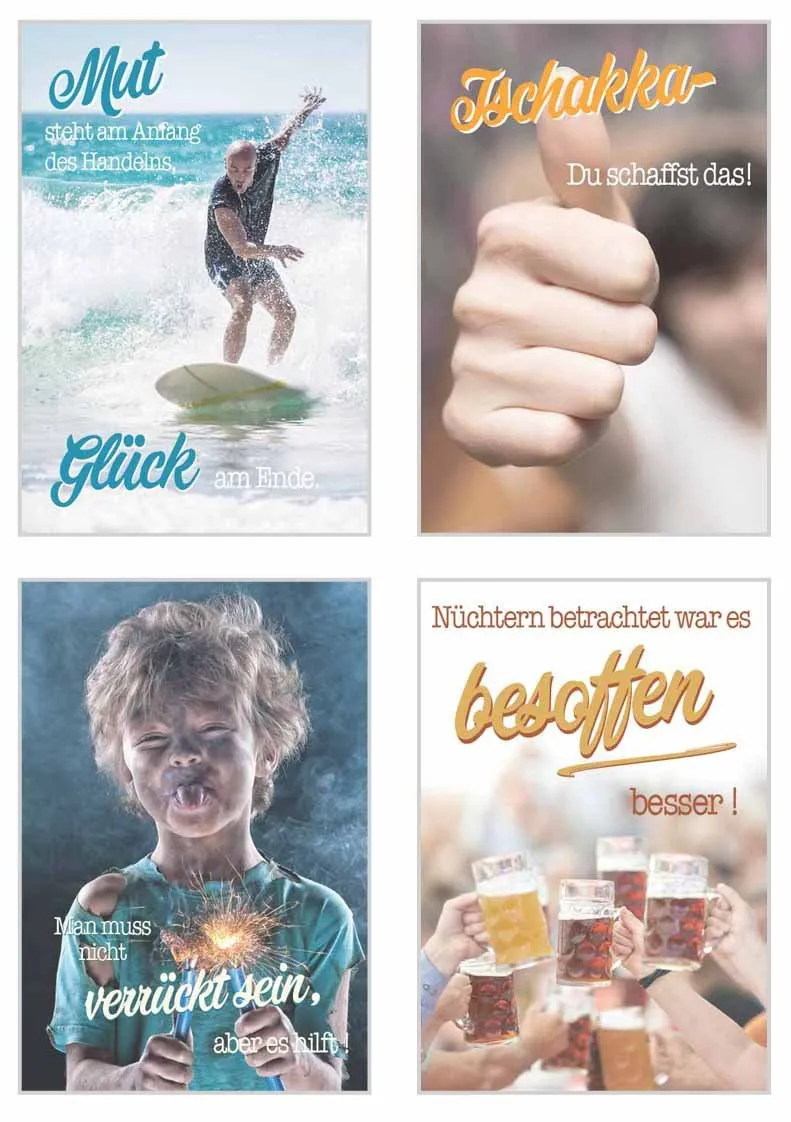 Edition Seidel 20039 ansichtkaarten set 25 motivatie spreuk