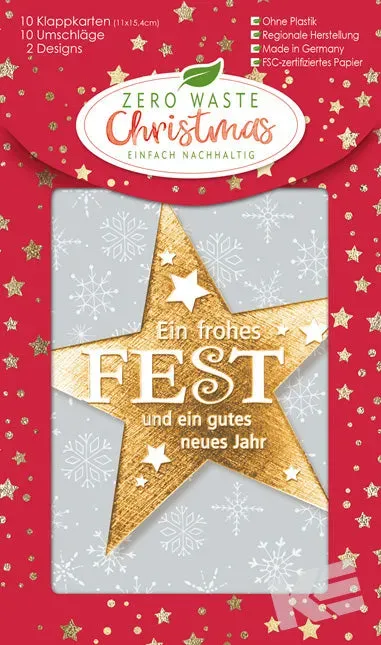 Kurt Eulzer 22-5779 kerstkaarten box 10 stuks ster boom