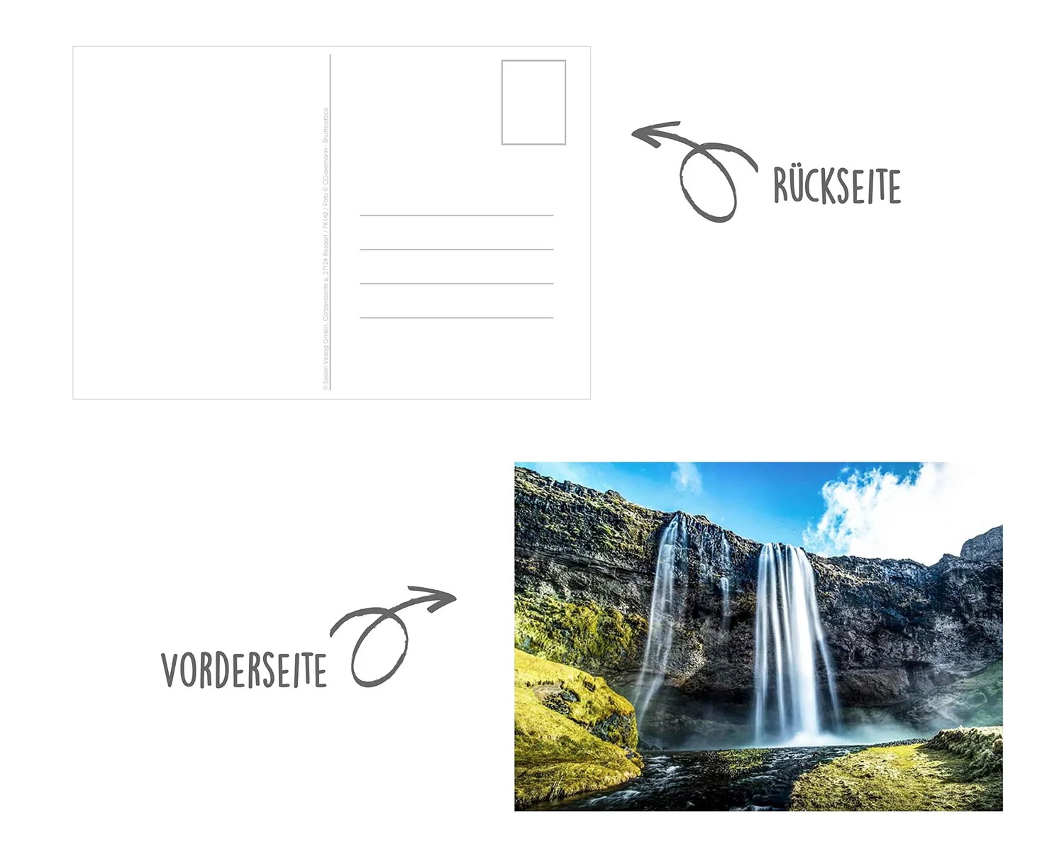 Edition Seidel landschappen postkaarten set 50 natuur