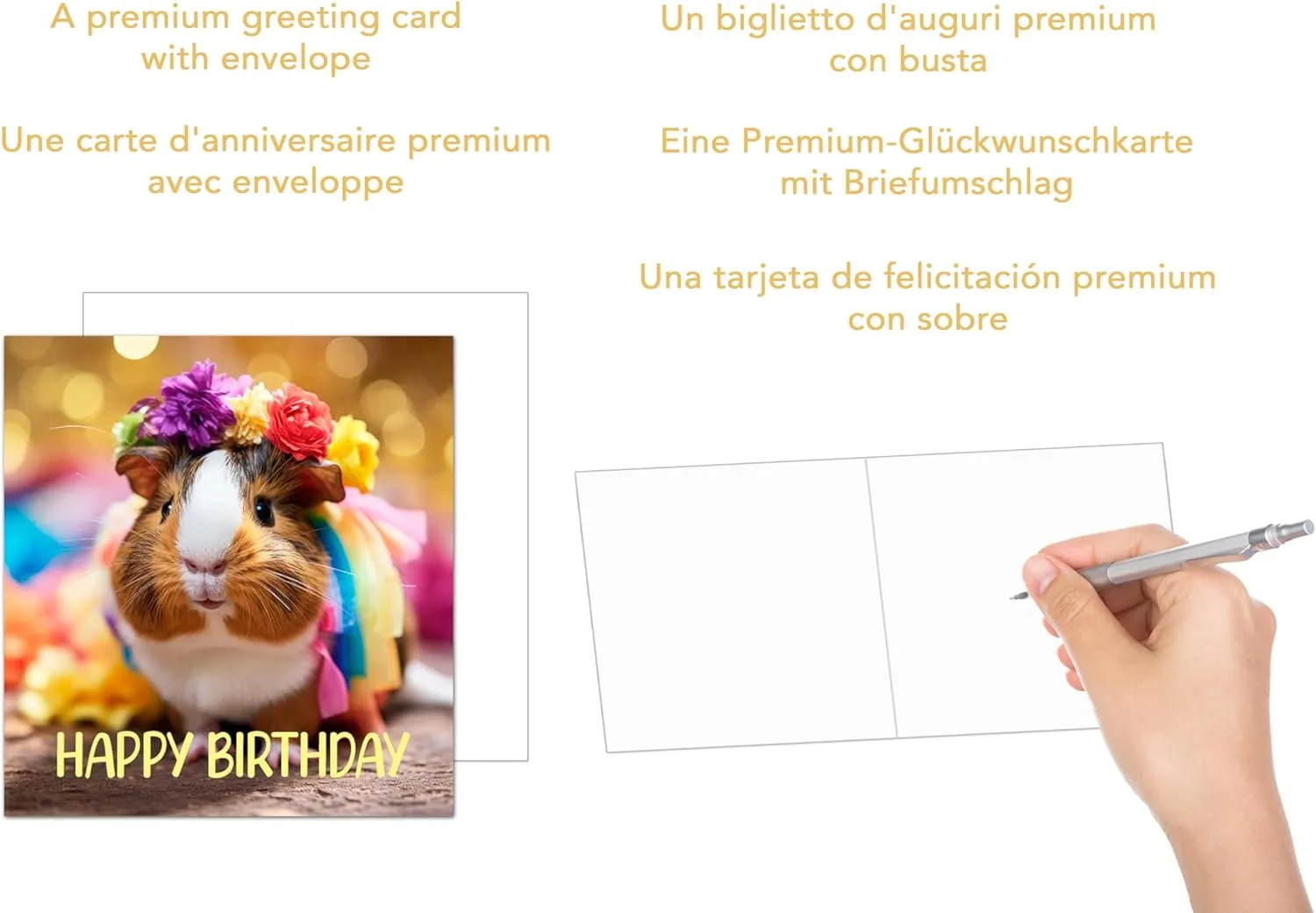 Edition Seidel GQ170 verjaardagskaart vierkant cavia