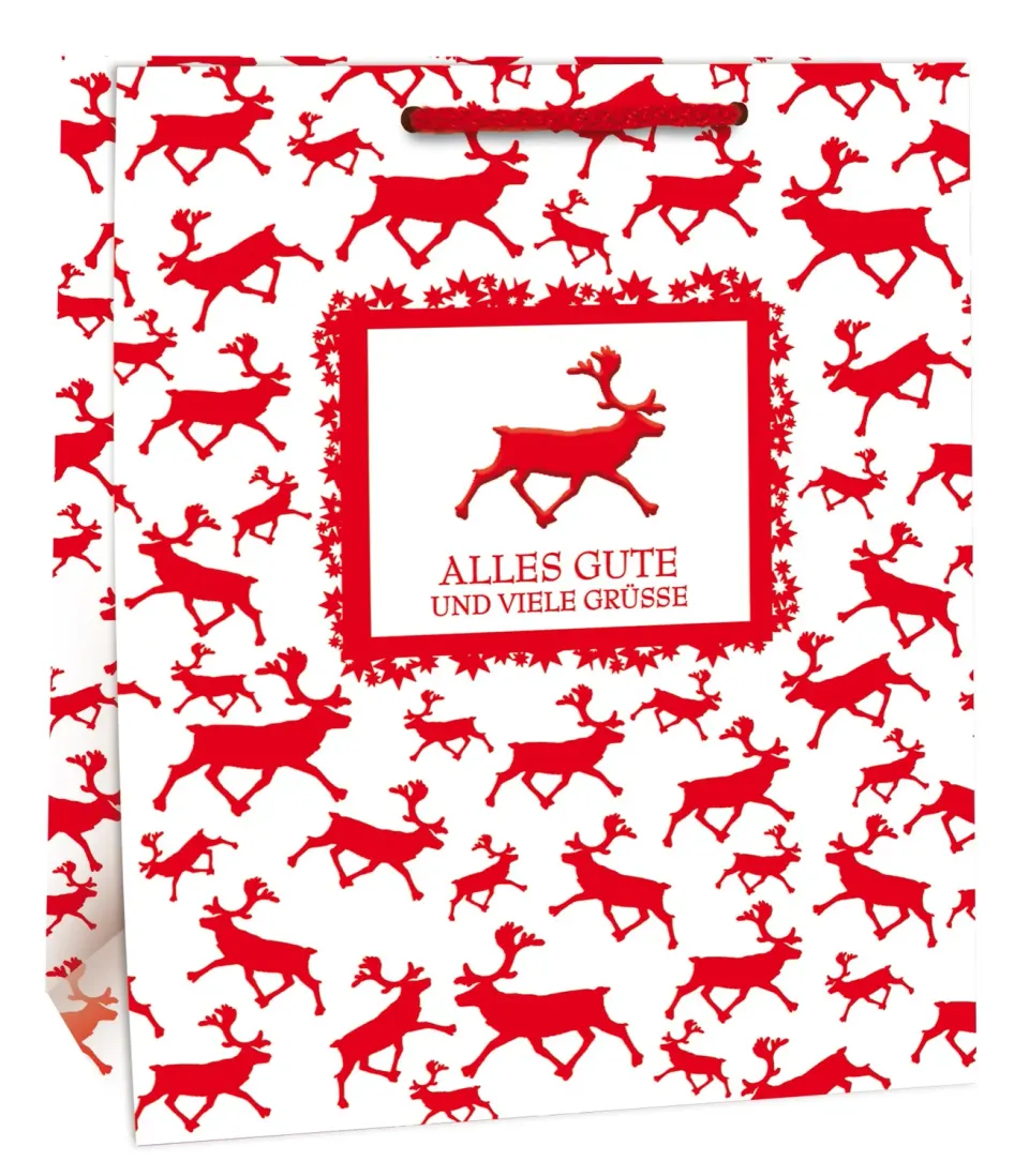 Kurt Eulzer 06-0466 geschenkdoosjes rendier 10 stuks 16x16 cm