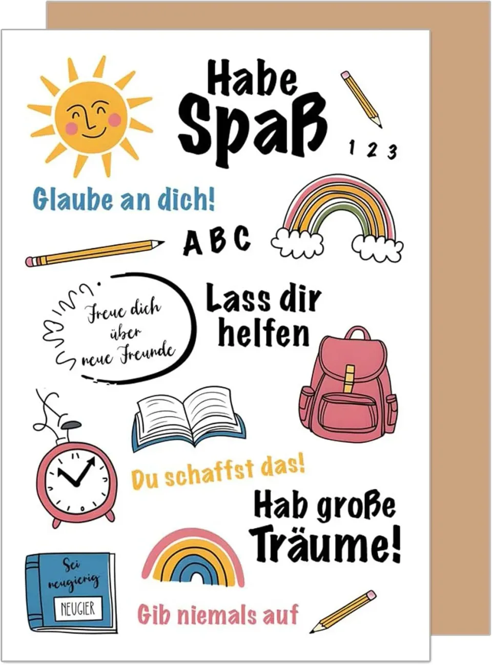 Edition Seidel Premium ES151 eerste schooldag kaart met envelop