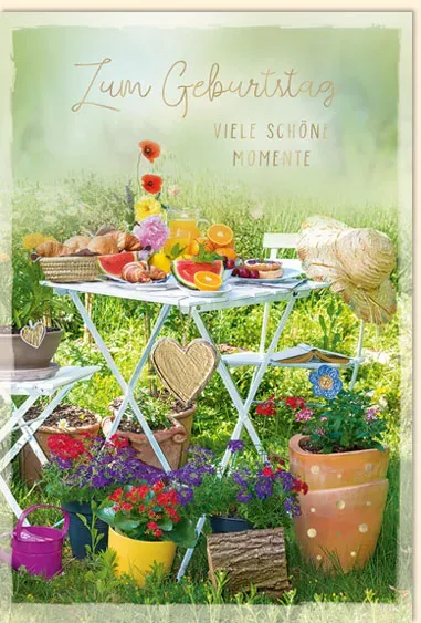 Kurt Eulzer Great Nature 51-5128 verjaardagskaart tuin