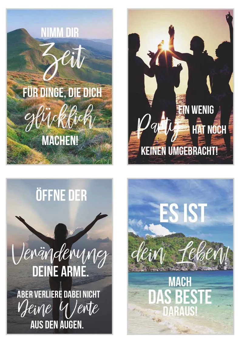 Edition Seidel Leben & Momente postkaarten set 25 spreuken