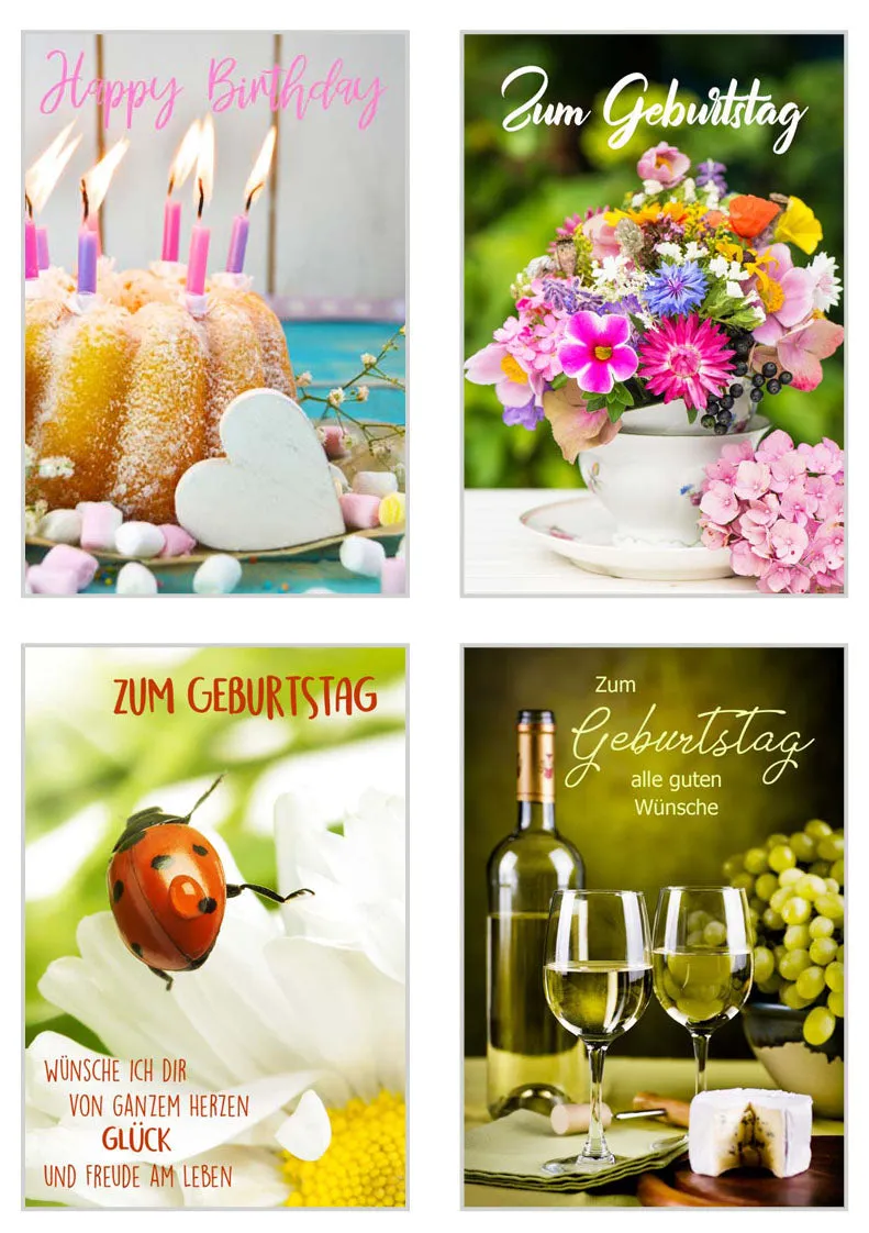 Edition Seidel Premium 20206 verjaardagskaarten set 20 met envelop