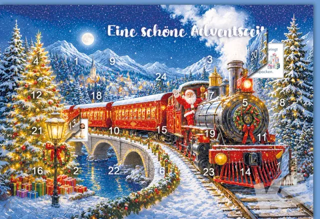 Kurt Eulzer 21-1030 adventskalender kaart 24 vakjes