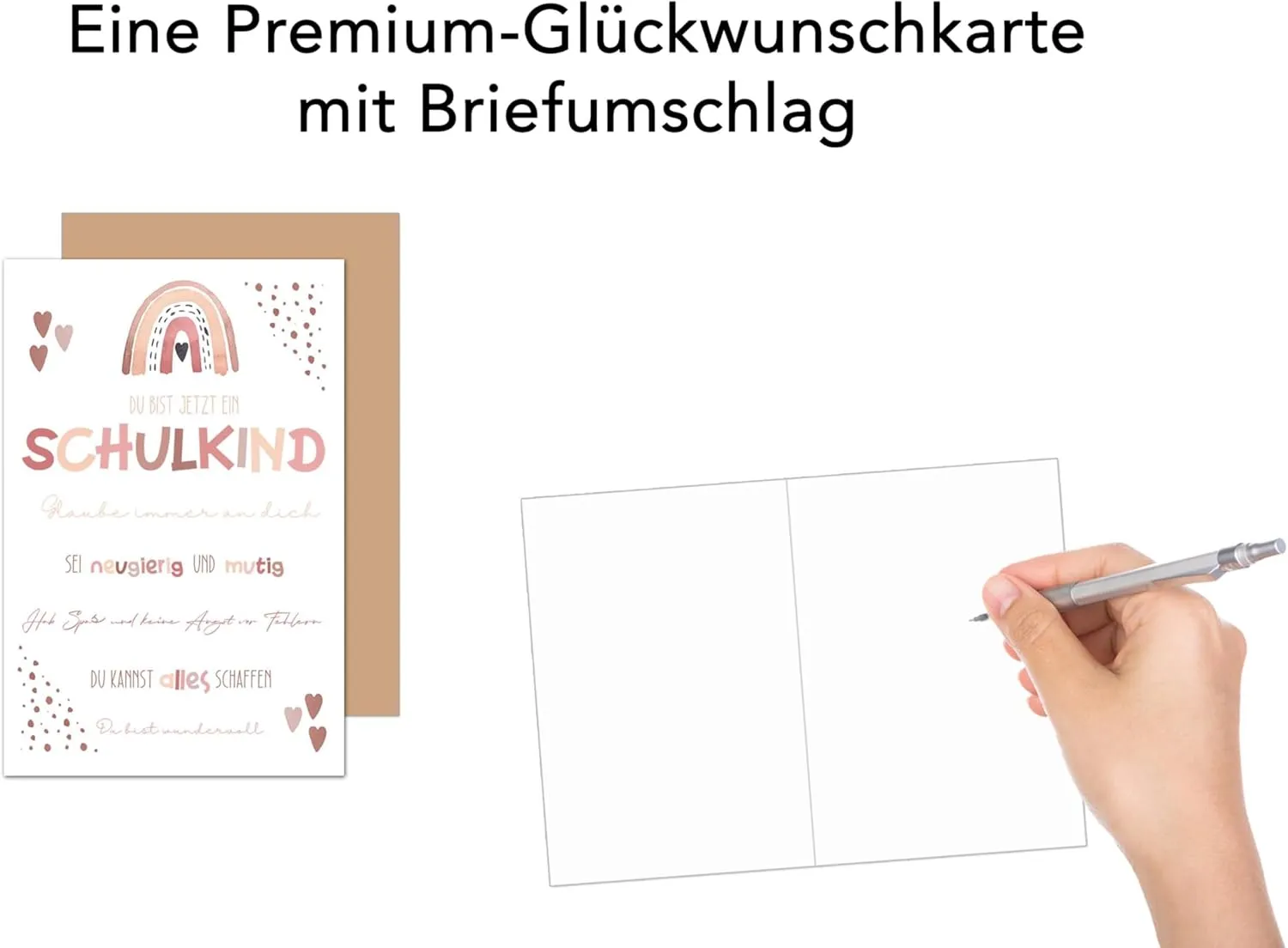 Edition Seidel Premium ES155 inschulingskaart roze meisje
