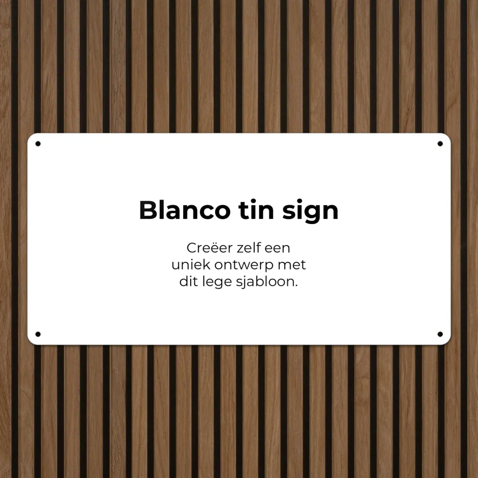 Gozi Blanco metalen bord 40x20cm eigen ontwerp