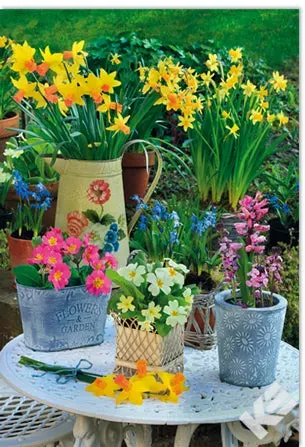 Kurt Eulzer 49-1076 blanco kaarten lente bloemen 1 stuk