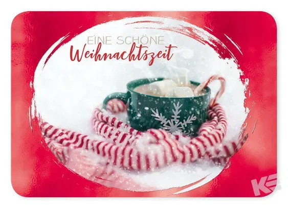 Kurt Eulzer 20-1437 kerstpostkaarten 10 stuks beker met reliëf