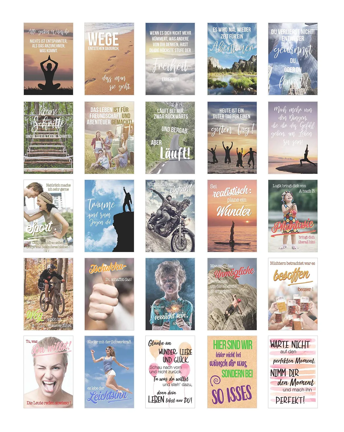 Edition Seidel Leben & Momente 20248 postkaarten set 100 spreuk
