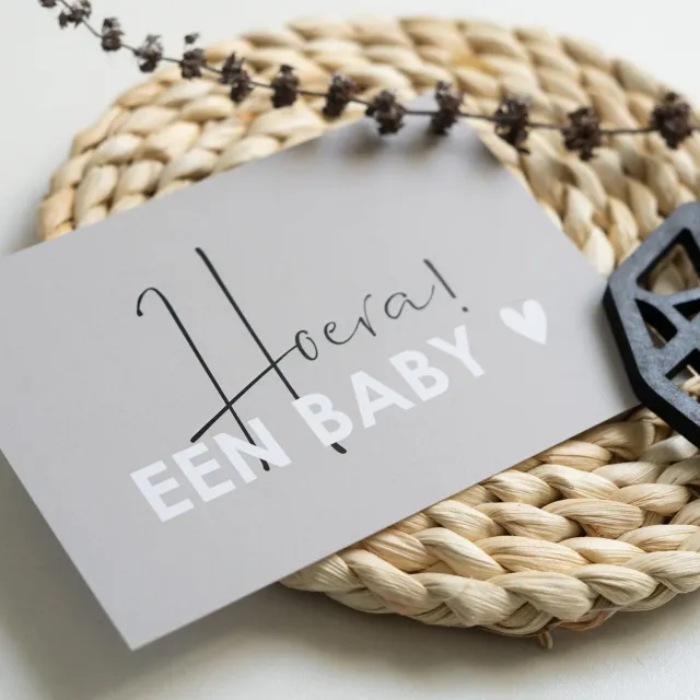 moodz design Hoera Een baby kaart A6
