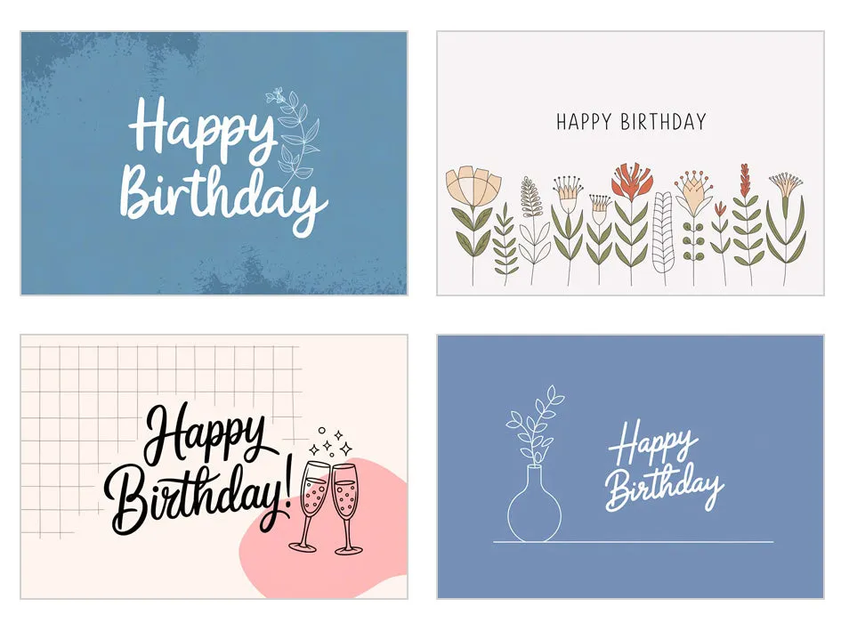 Edition Seidel 27722 verjaardagskaarten postkaarten set 25 mat