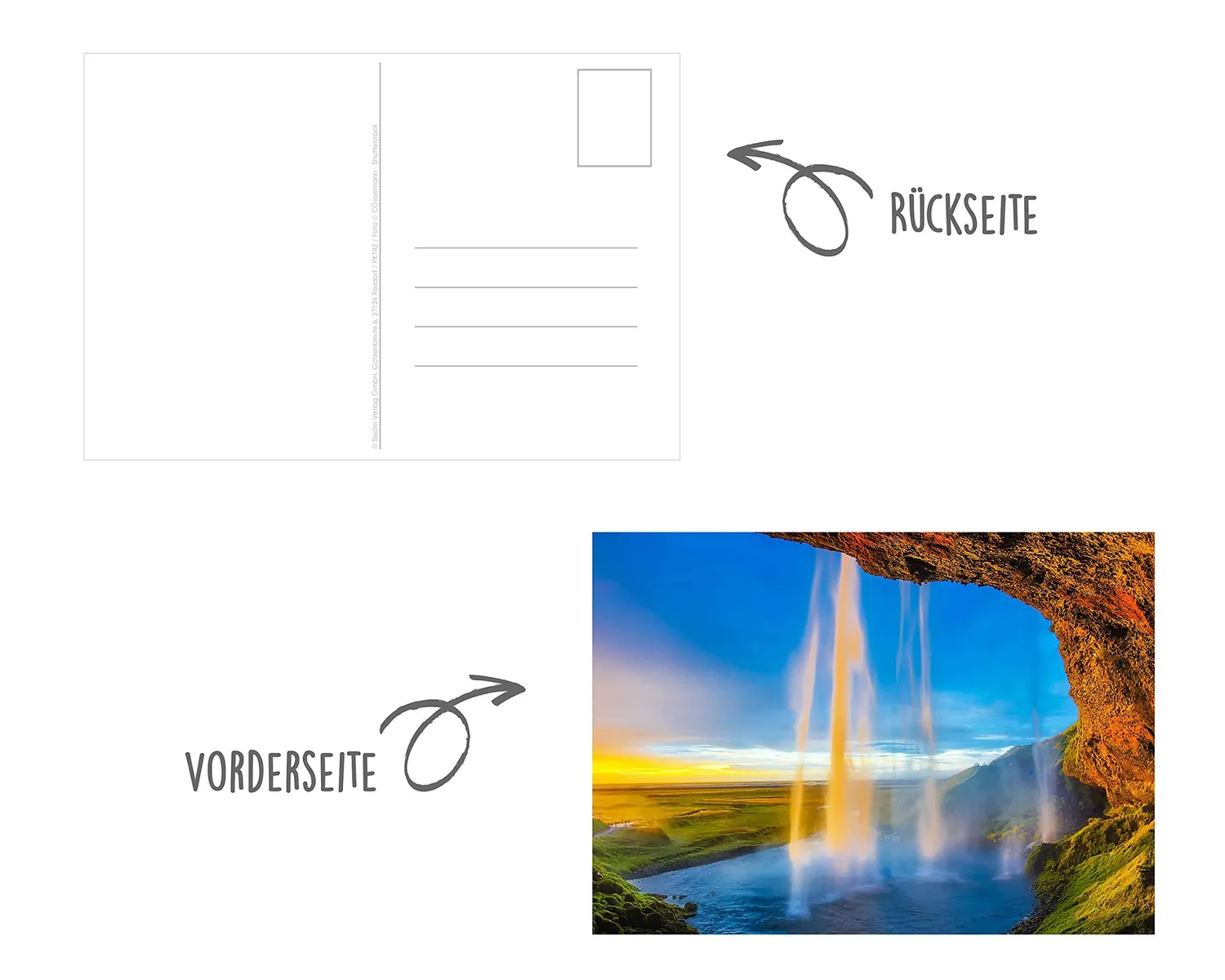 Edition Seidel Premium ansichtkaarten landschappen 50 stuks mat