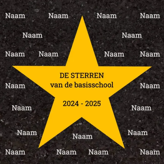 Gozi Groep 8 Ster stoeptegel afscheidscadeau
