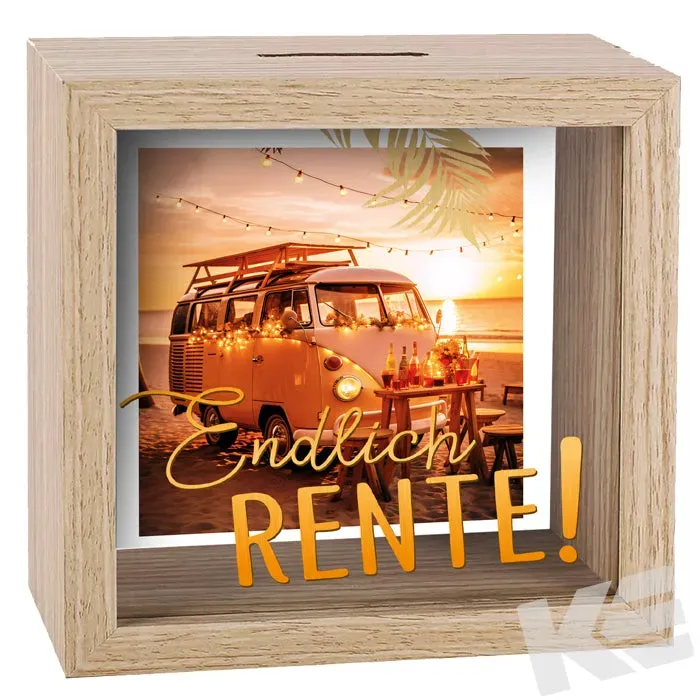 Kurt Eulzer 01-0306 spaarpot hout smiley 11x11cm