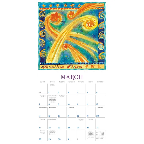 Sellers Publishing Sun Moon Stars 2027 wandkalender cosmos