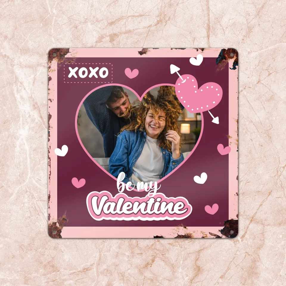 Gozi Valentijn metalen bord 30x30cm persoonlijk