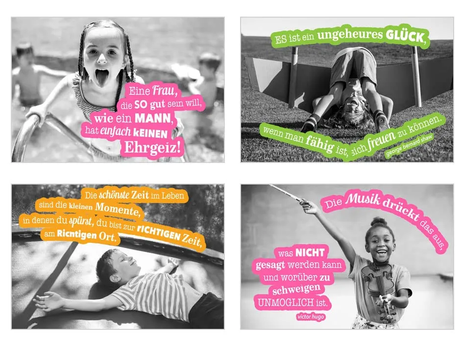 Edition Seidel spreuken postkaarten 23005 set 25 stuks kinderen