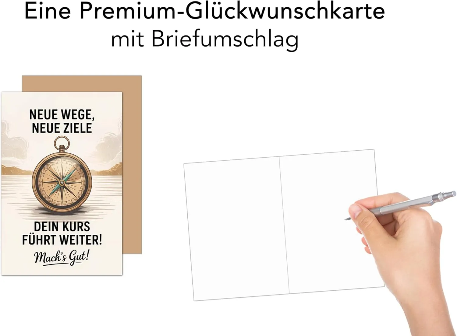 Edition Seidel AS157 afscheidskaart kompas met spreuk