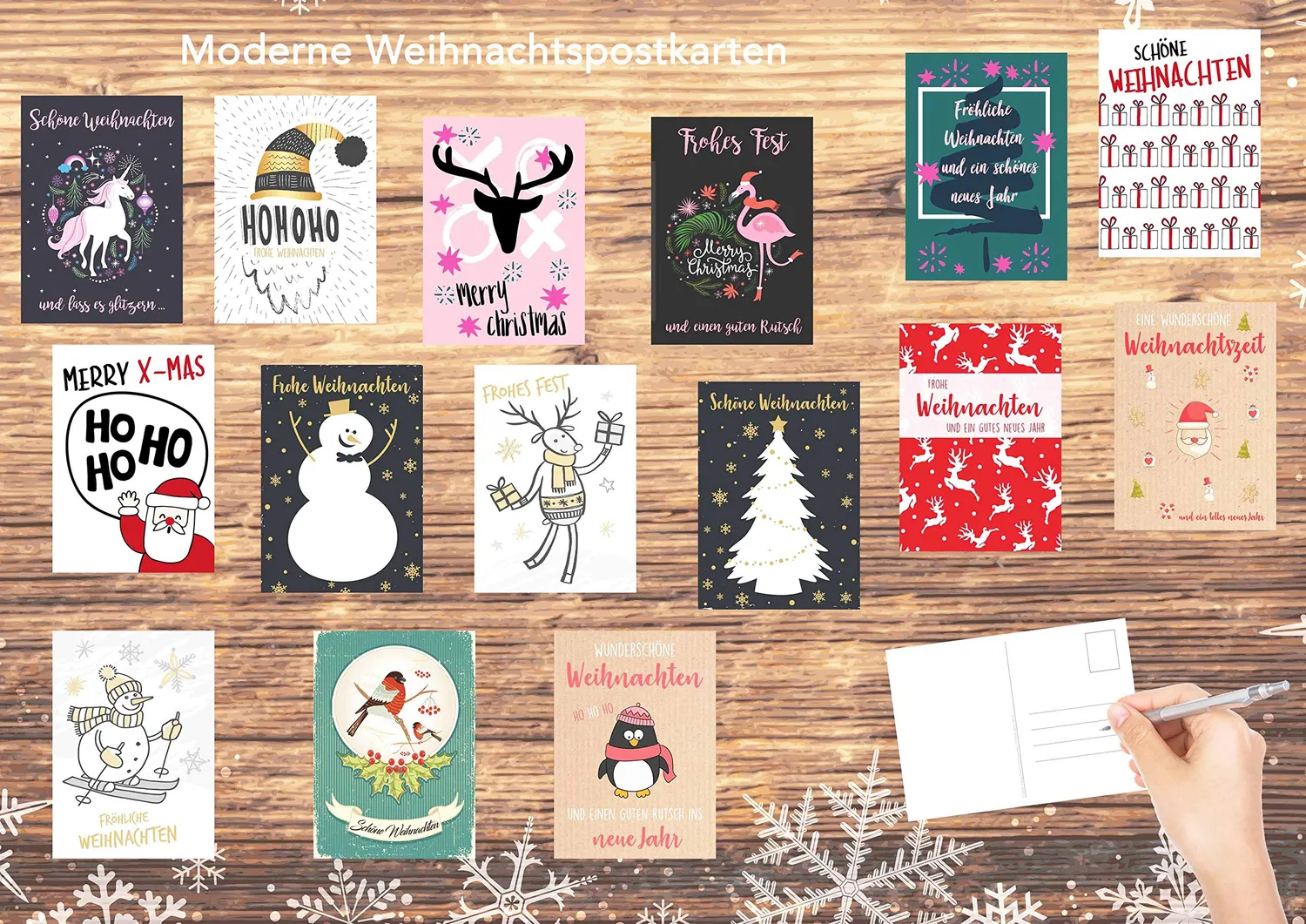 Edition Seidel Set 2 kerst ansichtkaarten 60 stuks mat