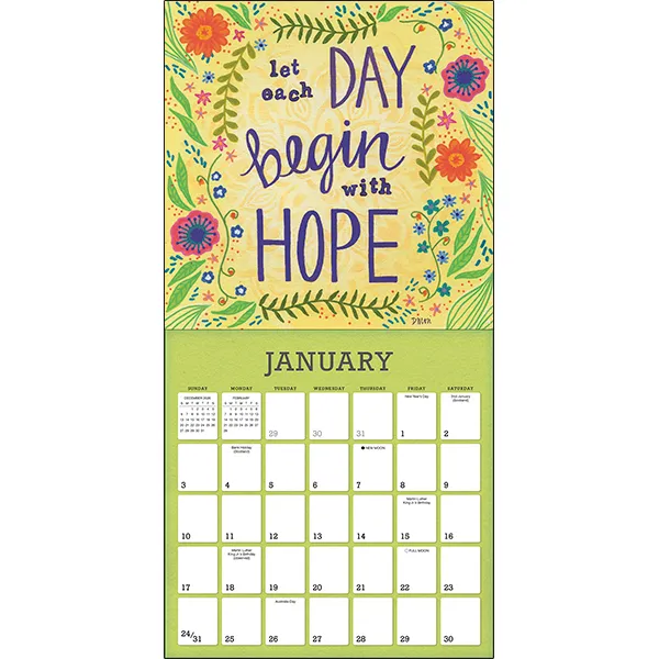 A Year of Hope and Inspiration 2027 wandkalender Deborah Mori