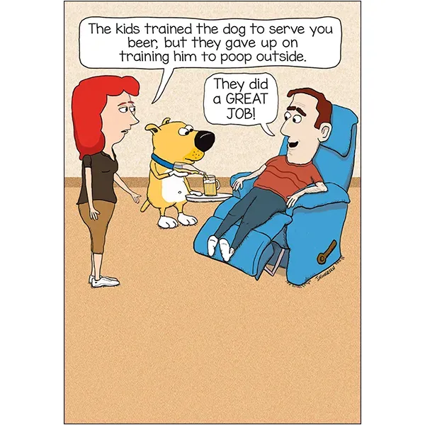 Sellers Publishing F12276 vaderdagkaart humor hond 4 stuks