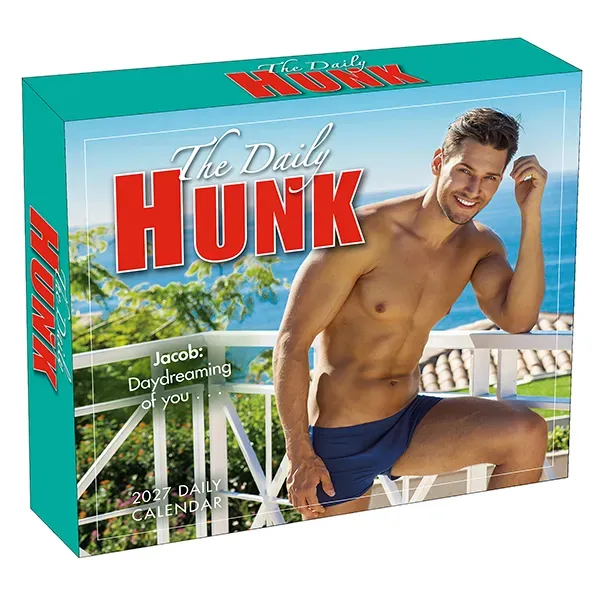 Sellers Publishing The Daily Hunk 2027 dagkalender mannen