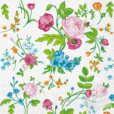 Kurt Eulzer 09-6058 servetten bloemen 33x33 cm