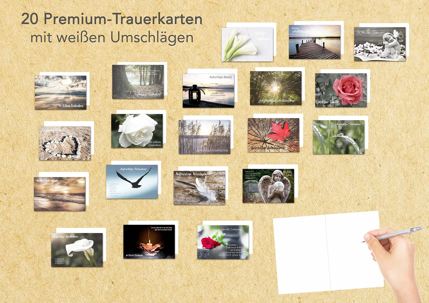 Edition Seidel SW02 condoleancekaarten set 20 met envelop