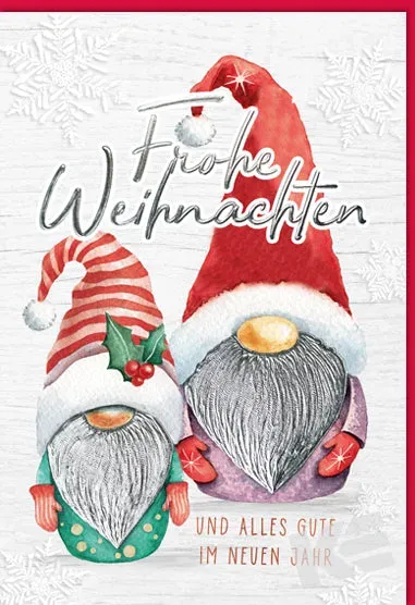 Kurt Eulzer 22-1224 kerstkaart kabouters 1 stuk reliëf