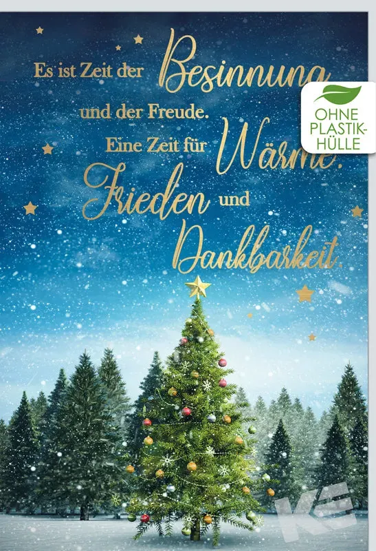 Kurt Eulzer 22-1619 kerstkaart groene boom per stuk