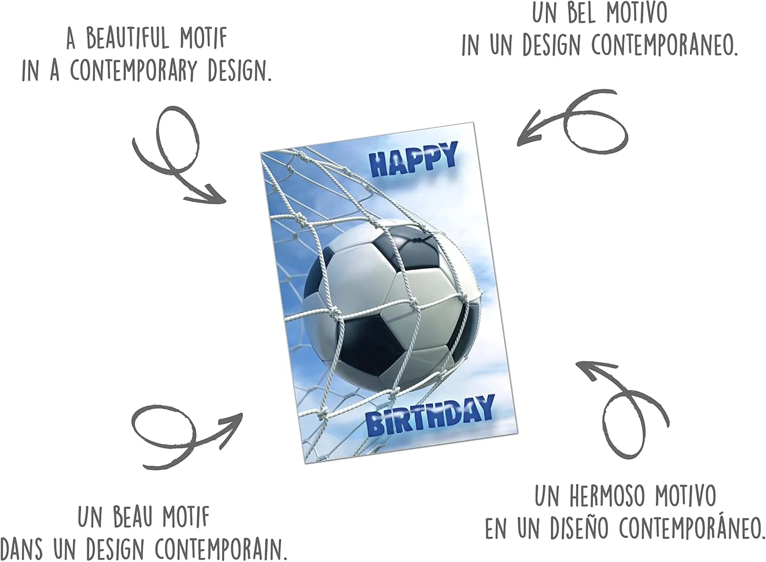 Edition Seidel Premium G3403 SW023 verjaardagskaart voetbal