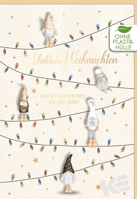 Kurt Eulzer 22-1557 kerstkaart Green Christmas wichtel