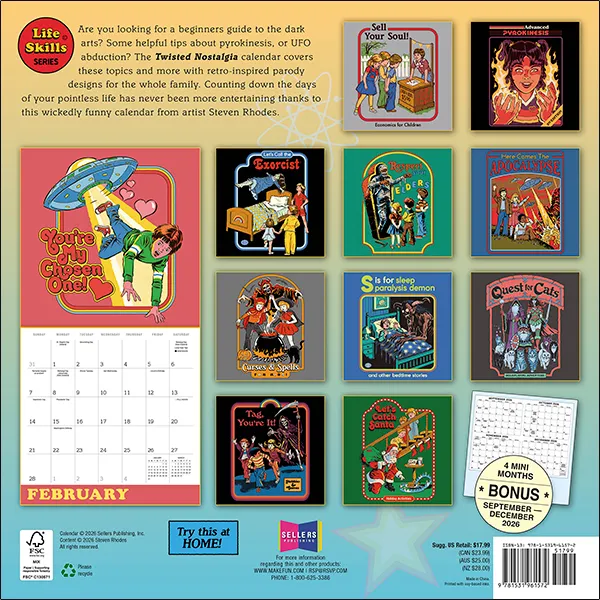 Sellers Publishing Twisted Nostalgia 2027 wandkalender