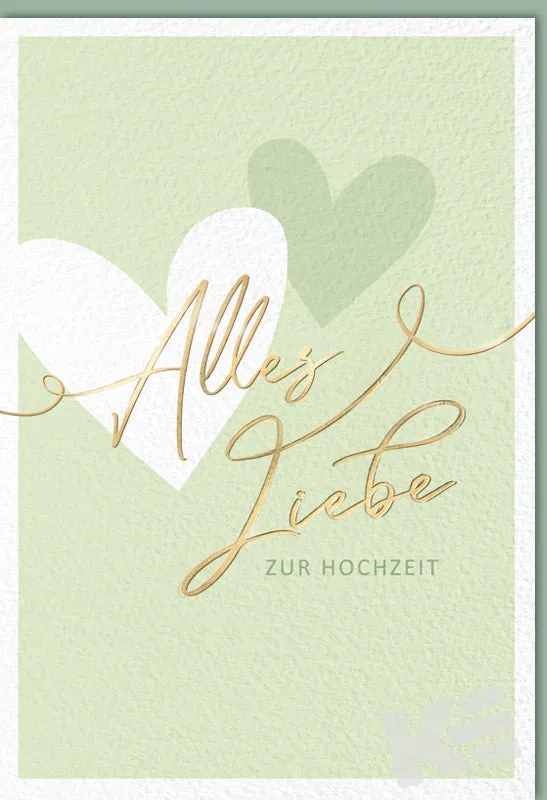 Kurt Eulzer 91-1017 trouwkaart harten structuur