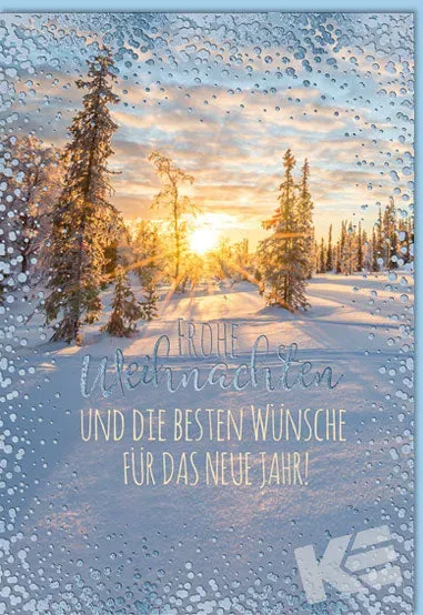 Kurt Eulzer 22-1213 kerstkaart winterlandschap per stuk