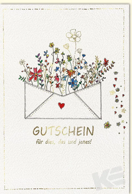 Kurt Eulzer 41-1020 cadeaukaart bloemen VK1 folie
