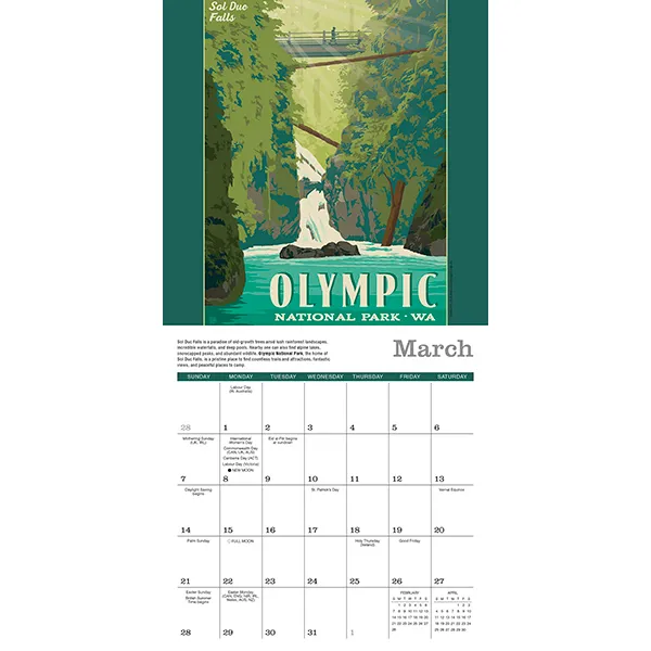 Sellers Publishing National Parks 2027 minikalender poster