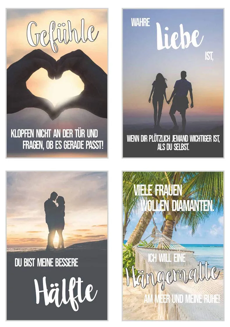 Edition Seidel Leben & Momente postkaarten set 25 met spreuken